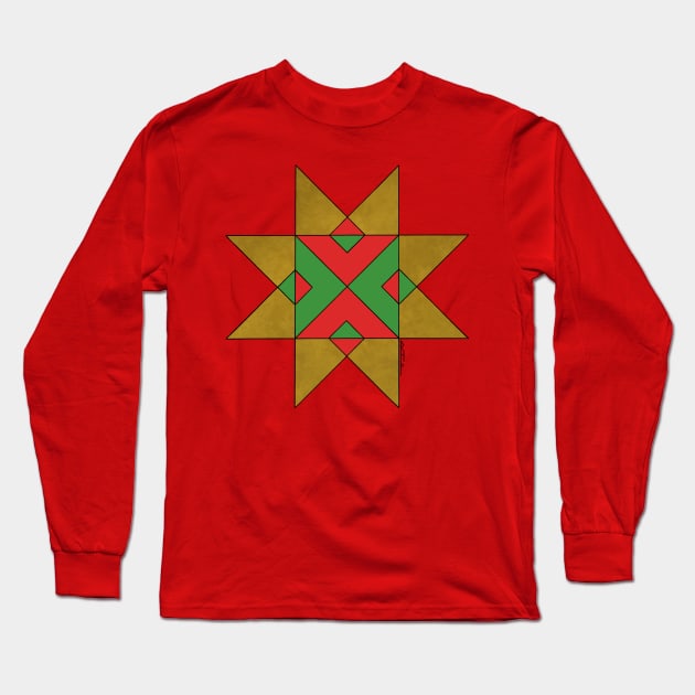 Lincolnshire Auseklis Witch Mark Red and Green Long Sleeve T-Shirt by AzureLionProductions